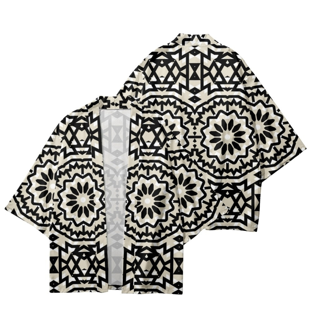 Kimono - Unisex - BW Flowers - DITCHWORLD