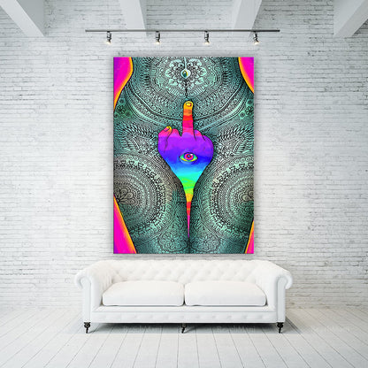 Psychedelic Trippy Visual Abstract Modern Painting Canvas - DITCHWORLD
