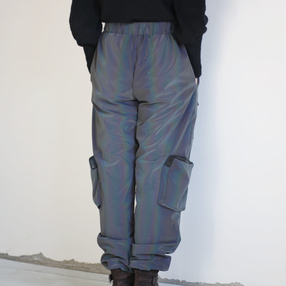 Reflective Cargo Pants with Belt + Pockets - DITCHWORLD