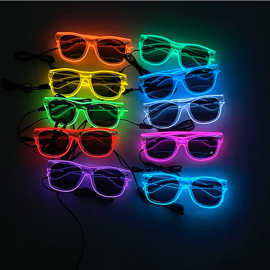 LED mens Shades Sunglasses cyberpunk Neon Party Glasses DJ Dance Concert