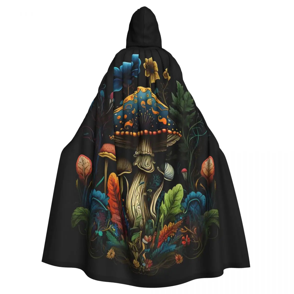 Hooded Cloak - Glowing Psychedelic Mushrooms Trippy Mushroom  Witch Medieval Costume Cosplay Cape Halloween festival Adult Unisex