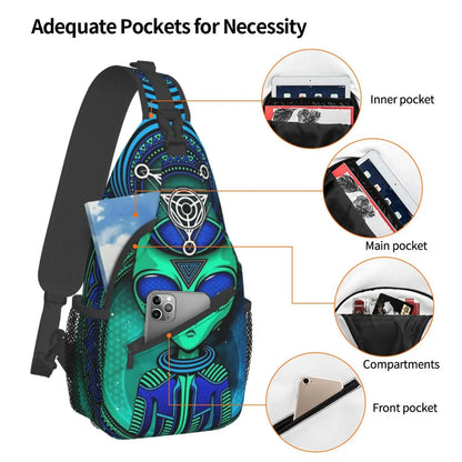 Alien High Teardrop Bag Backpack Crossbody Backpack Unisex Sling Chest Bag Gym Bag Travel Bag
