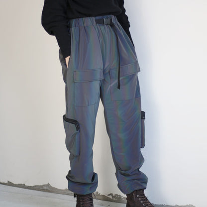 Reflective Cargo Pants with Belt + Pockets