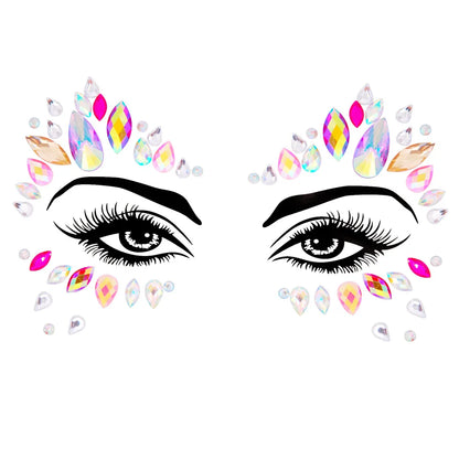 Eyeshadow Face Diamonds Festival Body Decoration Jewels Stickers Self Adhesive Fake Tattoos Makeup Nail Rhinestone Wedding