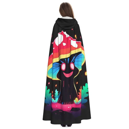 Hooded Cloak - Glowing Psychedelic Mushrooms Trippy Mushroom  Witch Medieval Costume Cosplay Cape Halloween festival Adult Unisex