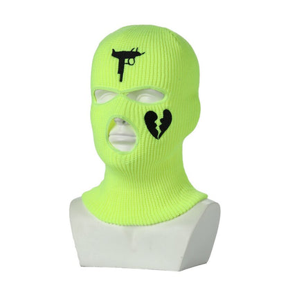 Ski Mask 3 Hole Knitted Full Face Cover Balaclava Mask Halloween Party Cycling Mask Beanies Hat for Outdoor Sports