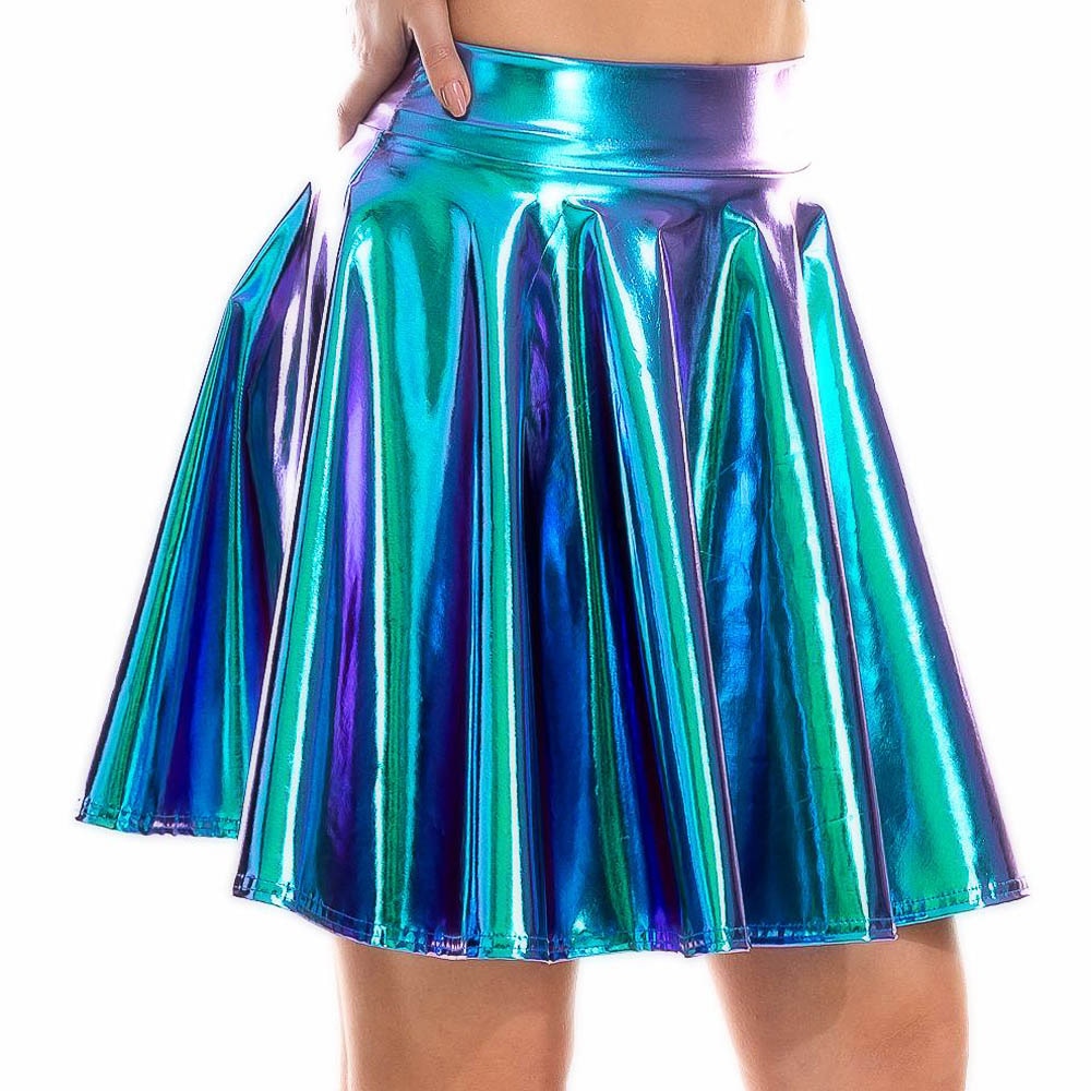 Holographic shop dance skirt