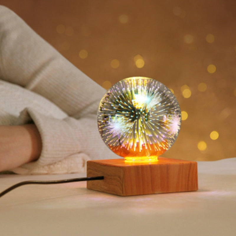 USB LED Ball Light Novelty lighting 3D Firework Colorful atmosphere table Night Lamp Christmas Holidays Home decoration - DITCHWORLD