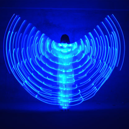 ANGEL WINGS Belly Dance LED Wings Children Performance Fluorescent Butterfly Isis Wings Belly Dancing Bellydance Carnival Led Costumes Shows - DITCHWORLD