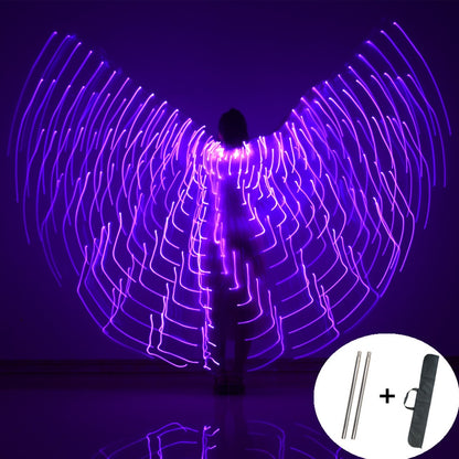 ANGEL WINGS Belly Dance LED Wings Children Performance Fluorescent Butterfly Isis Wings Belly Dancing Bellydance Carnival Led Costumes Shows