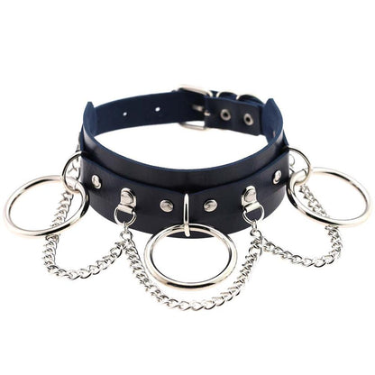 Chokers - 11 colours - Leather Choker Female Collar  Festival Girls Gothic Jewellery - DITCHWORLD