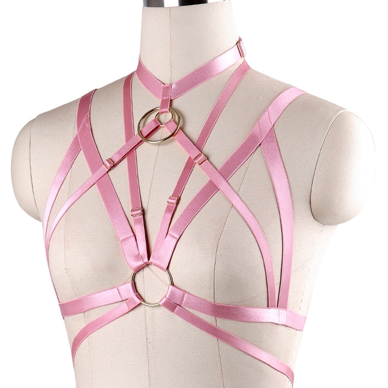 Body Harness Cage Bra Bralette Adjustable Corset - Multiple colours - DITCHWORLD