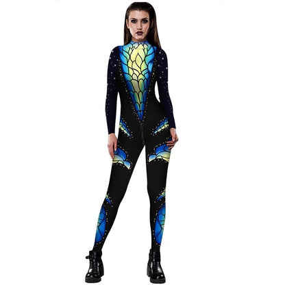 NADANBAO Carnival Catsuit 3D Print Costume Cosplay Women Bodysuit For Woman Purim Carvinal Psychedelic Zipper  Catsuit - DITCHWORLD