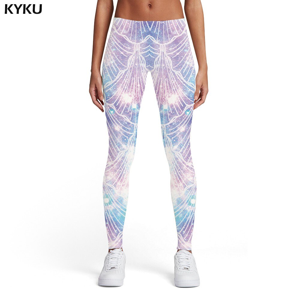 KYKU Psychedelic Leggings Women Fireworks 3d Print Space Sexy Colorful Printed pants Gothic Sport Womens Leggings Pants - DITCHWORLD