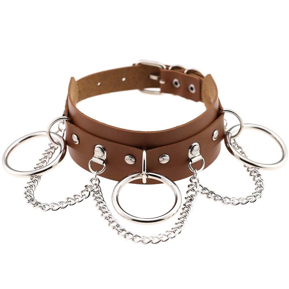 Chokers - 11 colours - Leather Choker Female Collar  Festival Girls Gothic Jewellery - DITCHWORLD