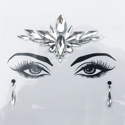 Adhesive Face Art Gems Festival Jewellery Temporary Face Jewels Stickers Party Body Rhinestone Flash Body Make Up Accessories