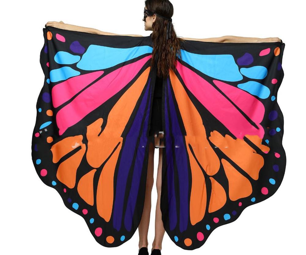 Butterfly Wings Shawl for Women Ladies Cape Nymph Pixie Costume Wings  Carnival Performance Clothing (Blue) Big Size - DITCHWORLD