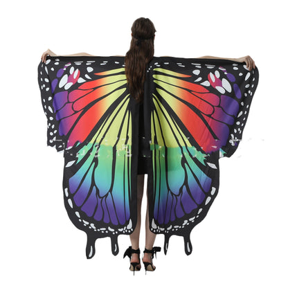 Butterfly Wings Costume Adult Girl Halloween Butterfly Cape Costume For Festival Party Dress Up Nymph Pixie Cloak - DITCHWORLD