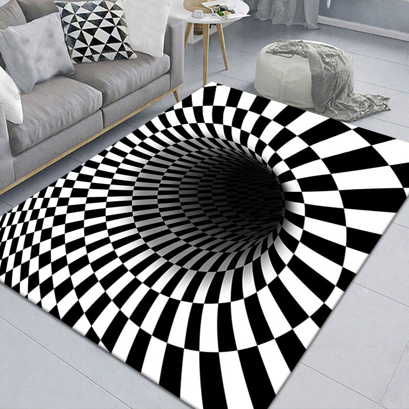 Vortex Illusion Rug 3D Trap Effect Bottomless Hole Carpet