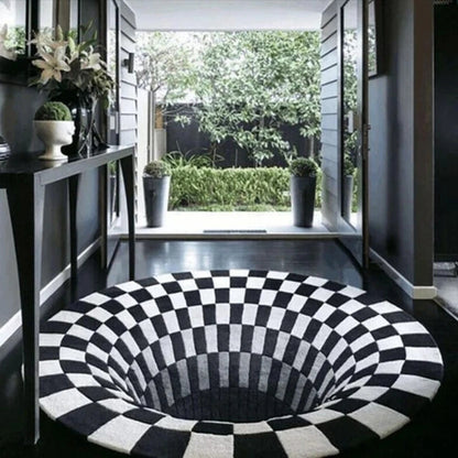 Vortex Illusion Rug 3D Carpet Round - DITCHWORLD