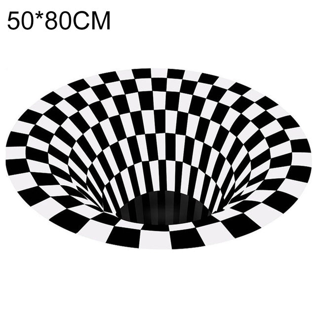Vortex Illusion Rug 3D Carpet Round - DITCHWORLD